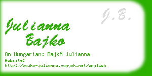 julianna bajko business card
